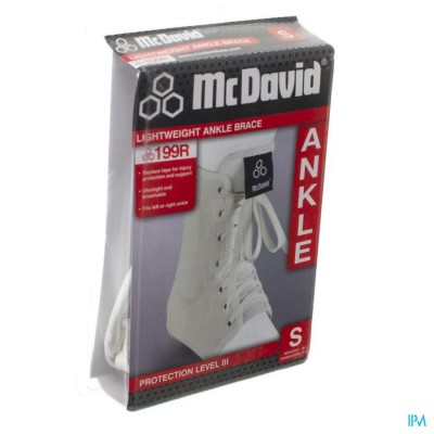 MCDAVID LIGHTWEIGHT ANKLE BRACE WHITE S 199