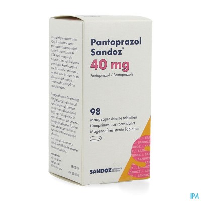 Pantoprazol 40mg Sandoz Maagsapresis. Tabl 98 Hdpe