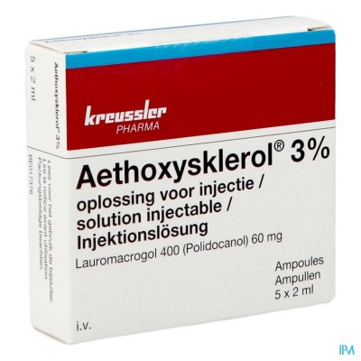 Aethoxysklerol Amp. 5 X 2ml 3 %
