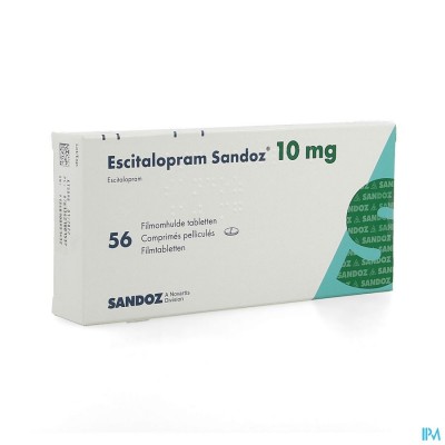 Escitalopram Sandoz 10mg Filmomh Tabl 56 X 10mg