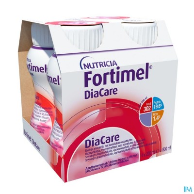 Fortimel DiaCare aardbeiensmaak 4x200ml