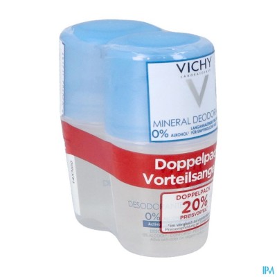 Vichy Deo Mineraal Roller 48u Duo 2x40ml