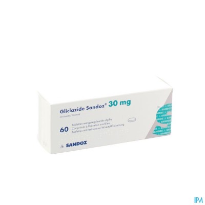 Gliclazide Sandoz 30mg Comp 60 X 30mg