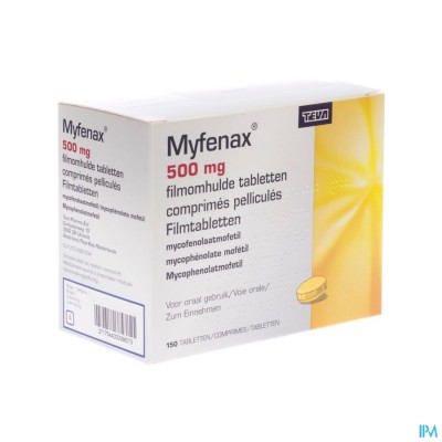 Myfenax Teva 500mg Tabl Omhulde 150x500mg