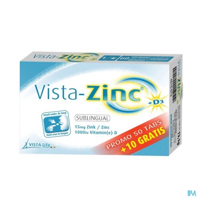 Vista Zinc Smelttabl 50 + 10 Gratis