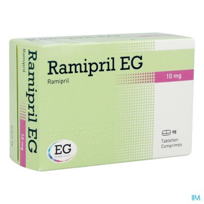 RAMIPRIL EG 10 MG COMP 98 X 10 MG