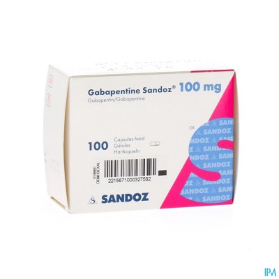 Gabapentine 100mg Sandoz Caps 100 X 100mg