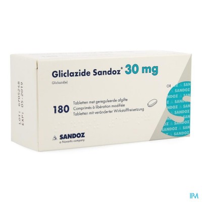 Gliclazide Sandoz 30mg Comp 180 X 30mg
