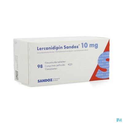 Lercanidipin Sandoz 10mg Comp 98 X 10mg