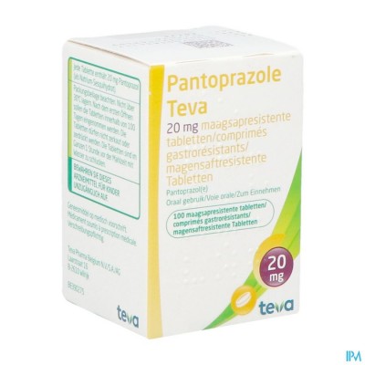 Pantoprazole Teva 20mg Maagsapresist Comp 100x20mg