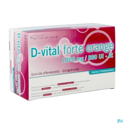 D-vital Forte Sinaas 1000mg/880ie Zakjes 30