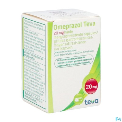 Omeprazol Teva 20mg Caps Maagsapresis Hard Pot 28