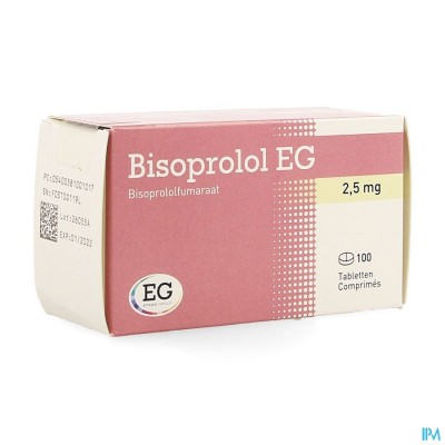 Bisoprolol EG Tabl 100X2,5Mg