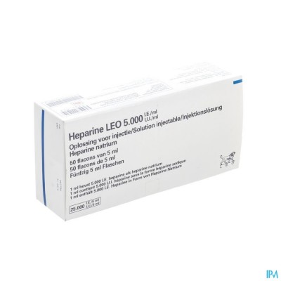 Heparine Leo 50 Amp 5000 Ui 5ml