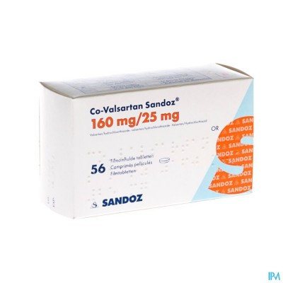 Co Valsartan Sandoz 160mg/25,0mg Filmomh Tabl 56