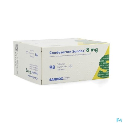 Candesartan Sandoz Tabl 98 X 8mg