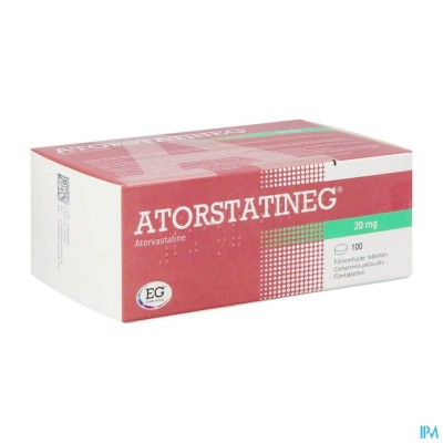 Atorstatineg 20mg Impexeco Comp 100 X 20mg Pip