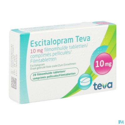 Escitalopram 10mg Teva Filmomh Tabl 28 X 10mg