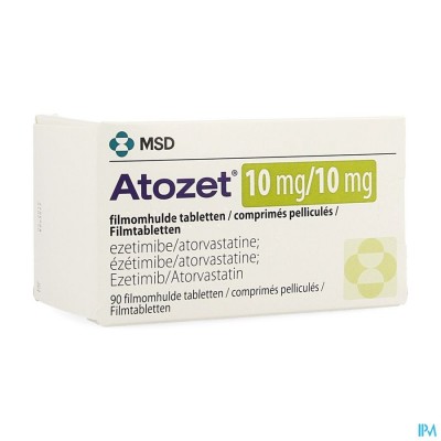 Atozet 10mg/10mg Filmomhulde Tabl 90