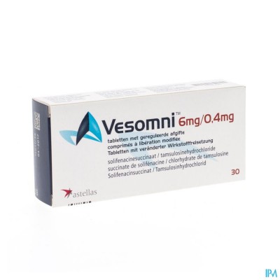 Vesomni 6mg/0,4mg Tabl Met Gereguleerde Afg 30