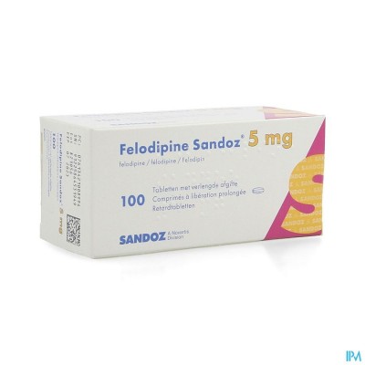 Felodipine Sandoz Comp Retard 100 X 5mg