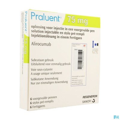 Praluent 75mg Opl Inj Voorgev.pen 6 X 75mg