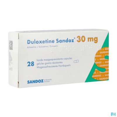 Duloxetine Sandoz 30mg Caps Hard Maagsapresist. 28