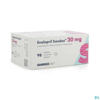 Enalapril Sandoz 20mg Tabk 98