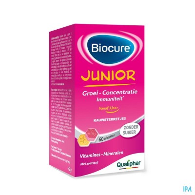Biocure Junior Kauwsterretjes 60 St tabletten