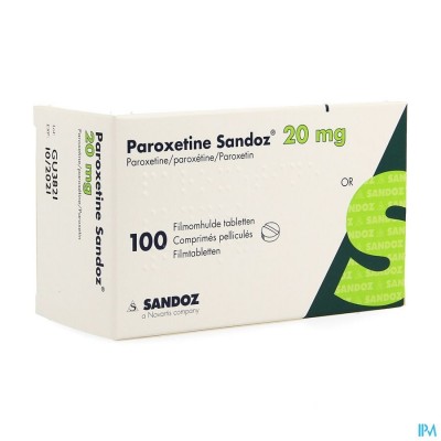 Paroxetine Sandoz 20mg Impex. Filmomh Tabl 100 Pip