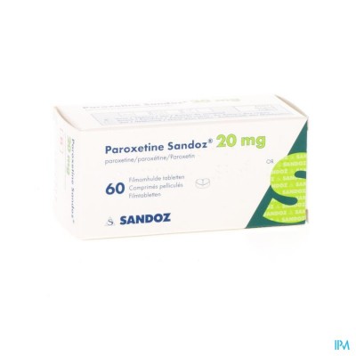 Paroxetine 20mg Sandoz Filmomh Tabl 60 X 20mg