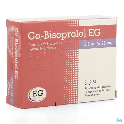 Co Bisoprolol EG 2,5Mg/ 6,25Mg Tabl 56