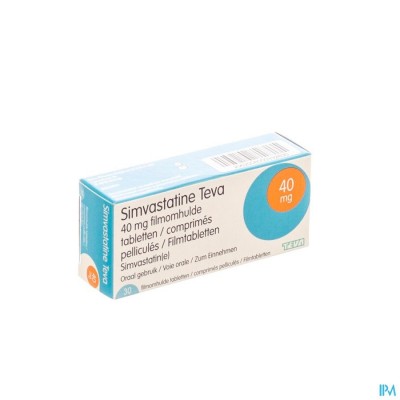 Simvastatine 40mg Teva Comp Enrob 30 X 40mg