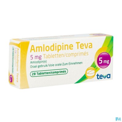 Amlodipine Teva 5mg Tabl Blister 28