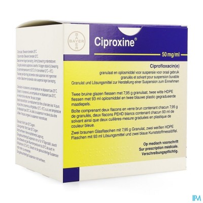 Ciproxine Susp Orale 2x100ml 250mg/5ml