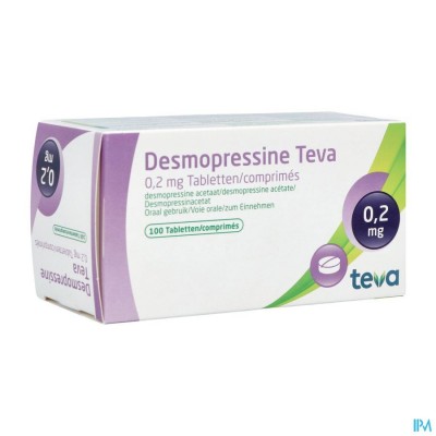 Desmopressine Teva 0,2mg Tabl 100 X 0,2mg