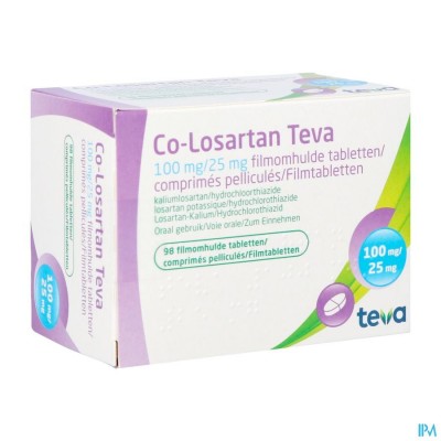 Co Losartan Teva 100mg/25mg Filmomh Tabl 98