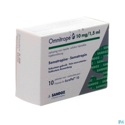 Omnitrope Sandoz 10mg/1,5ml Opl Inj Patroon Glas10