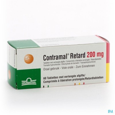Contramal Retard 200mg Comp 60