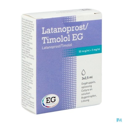 Latanoprost Timolol EG Oogdruppels Fl 3X2,5Ml