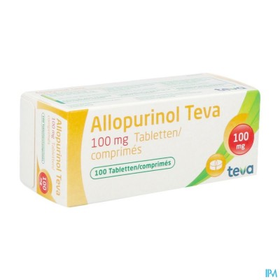 Allopurinol Teva 100mg Tabl 100