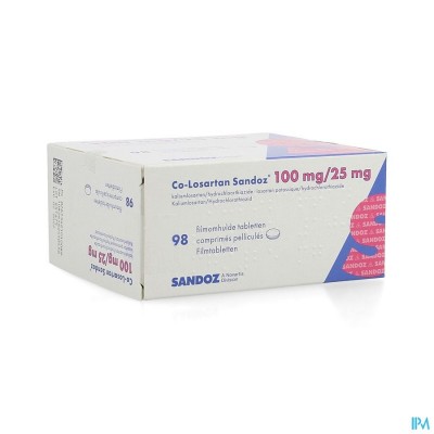 Co Losartan Sandoz 100mg/25mg Filmomh Tabl 98