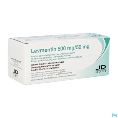 Levmentin 500 mg - 50 mg inj./inf. opl. (pdr.) i.v. flac. 10 (500 mg - 50 mg)