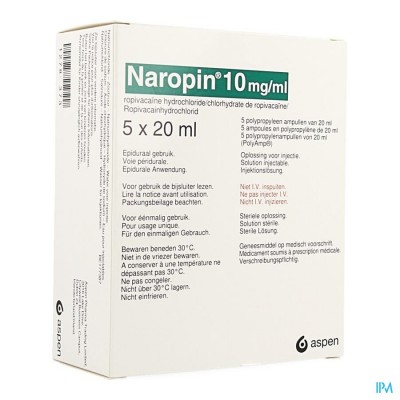 Naropin 10,0mg/ml Amp 5x 20ml
