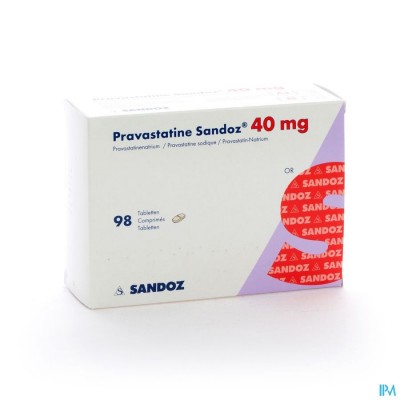 Pravastatine Sandoz 40mg Tabl 98