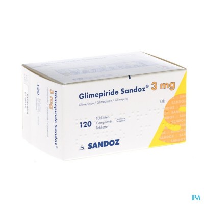 Glimepiride Sandoz 3mg Tabl 120 X 3mg