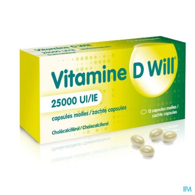 Vitamine D Will 25000ie Zachte Caps 12