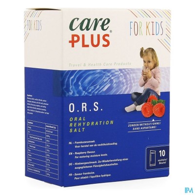 Care Plus Ors Kids Raspberry Zakje 10x5,3g