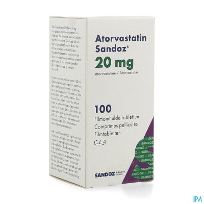 Atorvastatin 20mg Sandoz Filmomh Tabl 100 Fl Hdpe