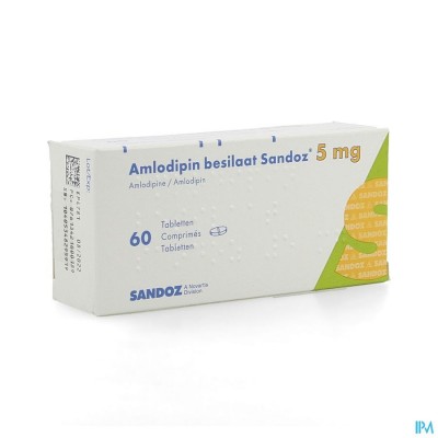 Amlodipine Besilaat Sandoz C0mp 60x5mg